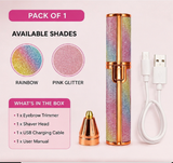 2-in-1 Eyebrow Trimmer & Facial Hair Remover for Women – USB Rechargeable