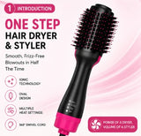 One Step Hot Air Brush Hair Dryer & Volumizer – 4-in-1 Hair Dryer & Styler
