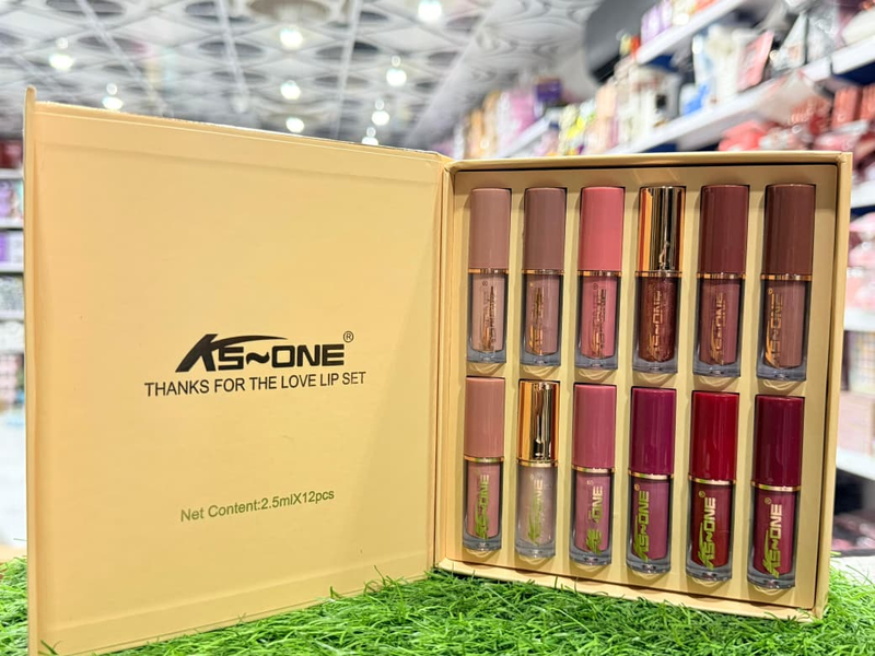 KS ONE Lip Gloss 12 Pcs Pack – 10 Matte + 2 Shimmer Lip Gloss Set