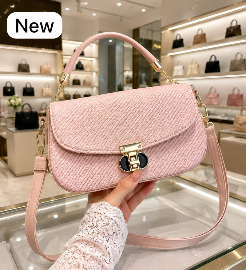 Women’s Elegant Shoulder & Crossbody Handbag – Premium Textured Stylish Bag