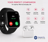 S2000 Pro Smart Watch 7+2 Bundle – Bluetooth Calling Smartwatch with Wireless Earbuds & 7 Interchangeable Straps