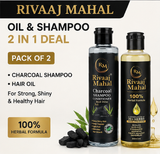 Rivaj Mahal Oil & Charcoal Shampoo 2-in-1 Hair Care Deal – Pack of 2