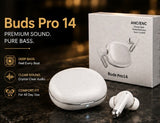 Buds Pro 14 Wireless Bluetooth Earbuds with ANC/ENC Noise Cancellation & Type-C Charging