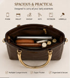 Women’s Elegant Luxury Handbag – Glossy PU Leather Shoulder & Crossbody Bag