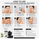CHARIES Activated Charcoal Face Wash – Deep Cleansing & Oil Control Face Cleanser