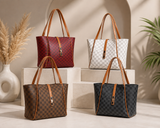 Premium Women’s Checkered Tote Handbag | Elegant Large Shoulder Bag