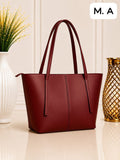 Women's Premium Black Leather Tote Bag