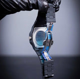 Luxury Black Stainless Steel Analog Watch