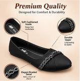 Women’s Ballet Flats with Braided Detail | Stylish Flat Shoes