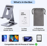 Foldable Adjustable Aluminum Mobile & Tablet Stand
