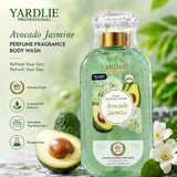 Yardlie Professional Avocado Jasmine Perfume Fragrance Body Wash 500ml | Hydrating & Refreshing Shower Gel