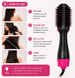 One Step Hot Air Brush Hair Dryer & Volumizer – 4-in-1 Hair Dryer & Styler