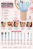 Professional 8-Piece Makeup Brush Set – Soft Cosmetic Brushes for Face, Eyes & Lips