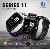 Series 11 Smart Watch – AMOLED Display with 7 Interchangeable Straps & Wireless Charger