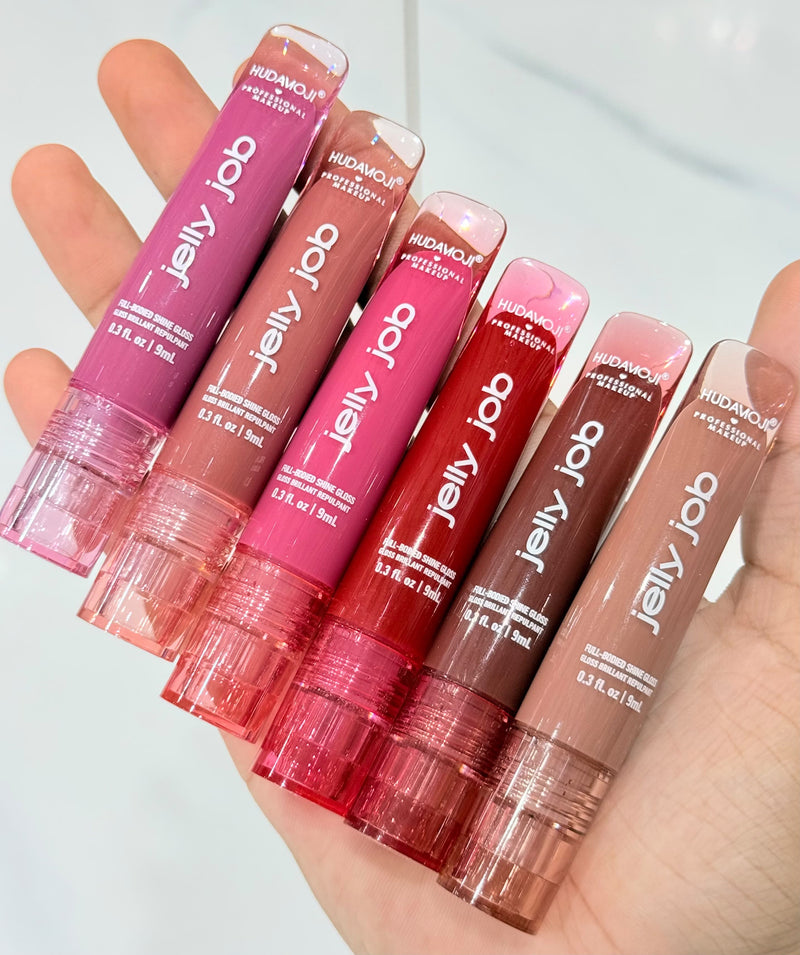 HudaMoji Jelly Job Lip Gloss – 9ml High Shine Lip Gloss