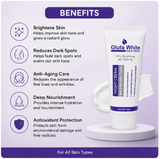 Gluta White Night Cream – Skin Brightening & Nourishing Cream (50g)
