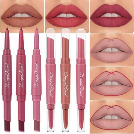 DragonRanee Professional Lip Pencil – Long Lasting Matte Lip Liner (6 PCs Pack)