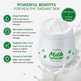 SADOER Milk Avocado Moisturizing Cream – Deep Hydration Face Cream with Milk Extract & Avocado Essence
