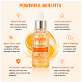 PURE Beauty Vitamin C Face Serum – 30ml Brightening & Hydrating Facial Serum