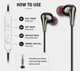 Mercury ME-13 Stereo Earphones with Microphone – Extra Bass Wired Earbuds (3.5mm Jack)