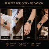 Luxury Two-Tone Day & Date Stainless Steel Women's Watch – Gold & Silver