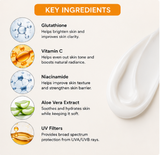 Gluta White Sunblock SPF 60++ PA+++ – Moisturizing & Brightening Sunscreen (60g)